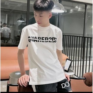 Áo Thun Nam Nữ in chữ dsq2 nhiễu sóng  Hottt . Áo Phông Unisex nhiễu sóng Form Rộng Siêu Hot 2025.s01