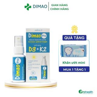 Dimao pro D3 K2 dạng xịt ,hỗ trợ tăng chiều cao Valens Dimao pro Spray D3k2 tăng cường hấp hu tCanxi cho Bé date 1/2027