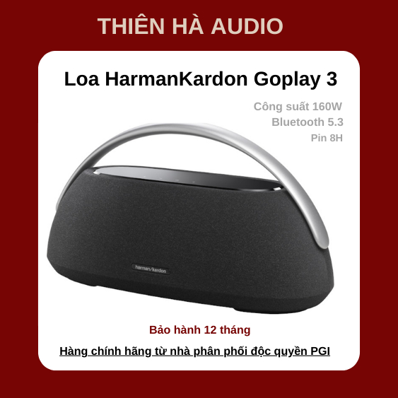 Loa Bluetooth Harman Kardon Go Play 3 - Hàng chính hãng PGI - Bảo hành 12 tháng