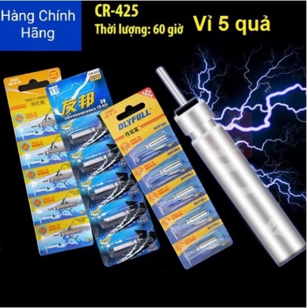 Pin Điện Tử CR-425 [ Vỉ 5 quả ] lắp phao câu đài câu đêm PIN-CR-425