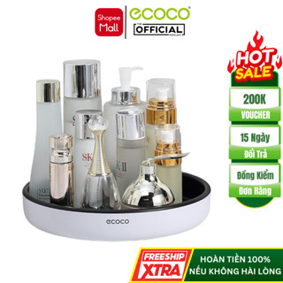 Kệ Xoay Đựng Gia Vị Ecoco, Đĩa Xoay Đựng Mỹ Phẩm Xoay 360 Độ Tiết Kiệm Không Gian