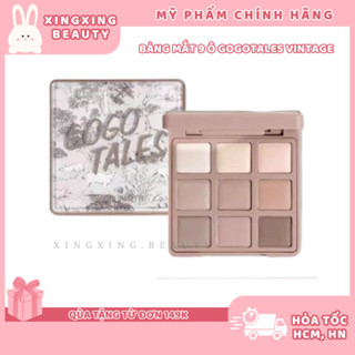   NEW  Bảng Phấn Mắt 9 Ô  VINTAGE GOGO TALES GT646 tranh hươu bảng mắt mịn lì lâu trôi 9 màu có nhũ tone hồng cam 