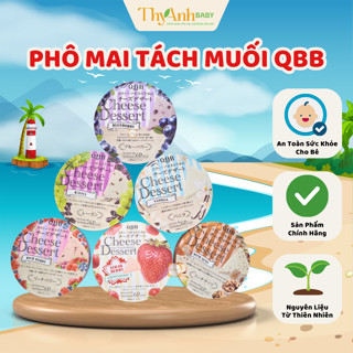 Phô Mai Tách Muối QBB Đủ Vị 90g Nhật Bản Cho Bé từ 18m+