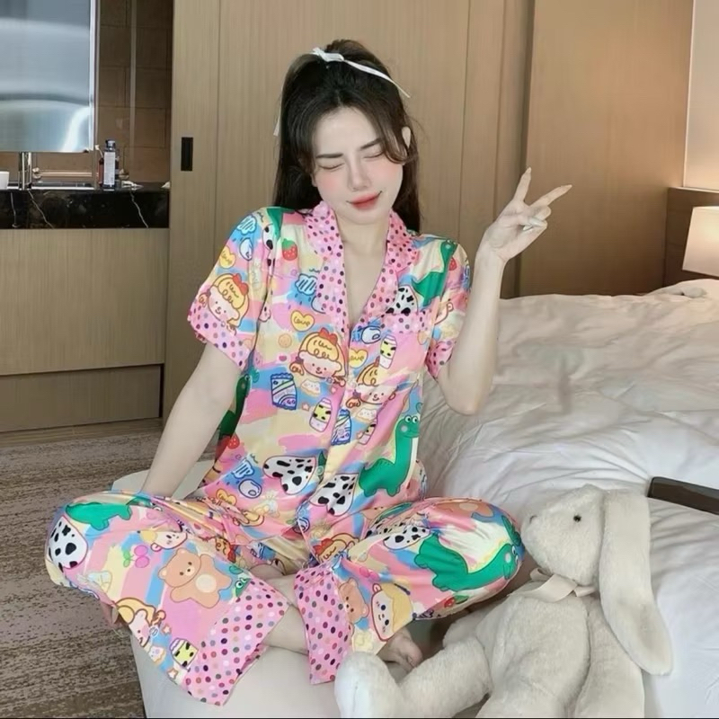Đồ bộ Lụa Latin Bigsize 55-90kg Cao Cấp - Chất Lụa Mềm Mát