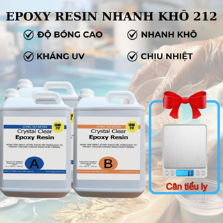  Keo Epoxy Resin  2A:1B Bộ 15KG  Nhanh Khô 4-8h Đổ Mặt Bàn Phủ Sàn 3D Vẽ Cá Làm đồ Handmade 