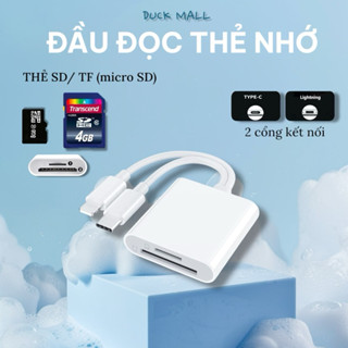  Đầu đọc thẻ nhớ SD SDHC 2 cổng kết nối TYPE C + LIGHTning 