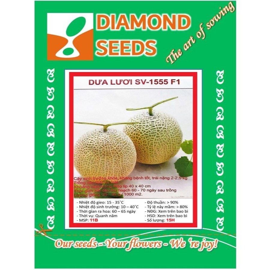Hạt giống Dưa Lưới Tròn 15 Hạt - HÀNG CÔNG TY
