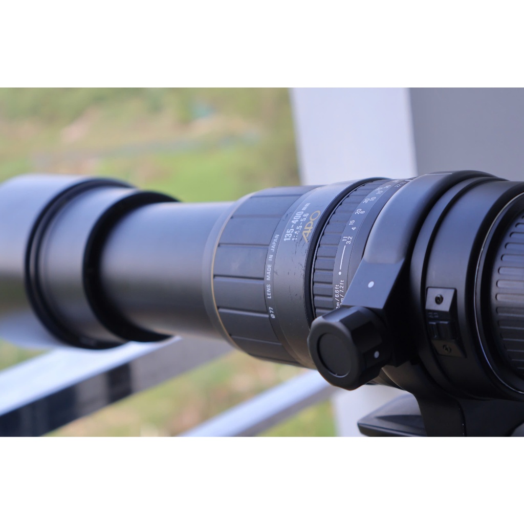 Lens Canon ef SIGMA 135-400mm F4.5-5.6 APO kính đẹp- đứt cáp khẩu - Ống kính Canon EF