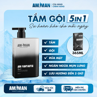 (Mua 2 tặng 1) Sữa tắm gội rửa mặt cho nam hương nước hoa 5in1 AM.MAN AM FANTASTIC 365ml