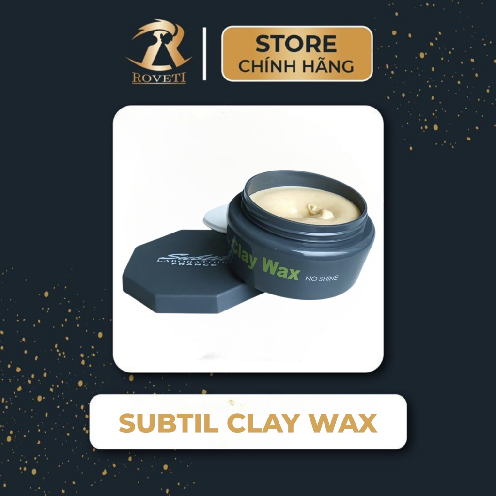 Sáp vuốt tóc Subtil Clay Wax 100ml Chính hãng Pháp - Kiểm soát dầu thừa & mồ hôi, Tạo phồng, Giữ nếp 10-12 tiếng