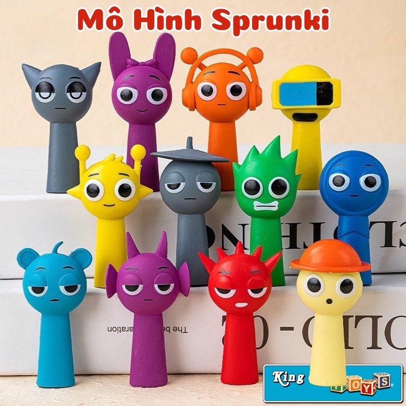 Đồ Chơi Mô Hình Sprunki Incredibox Set 8 Cái / 12 Cái / 48 Cái Nhân Vật Sprunki Simon Raddy Jevin Si