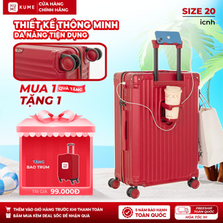 [AFFMT69] Vali KUME - Vali Size 20 Cao Cấp | Aber Titan Frame 2407L | Vali Nhựa PC Bo Góc Kim Loại, Dây Kéo + Khóa Số Âm