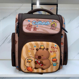 [Balo Công Thái Học] Hàng New Chuẩn Âu Mẫu Labubu, Capybara In Nổi 3D Siêu Đẹp, Thiết Kế Đệm Lưng Êm Ái, Chống Gù – Kích