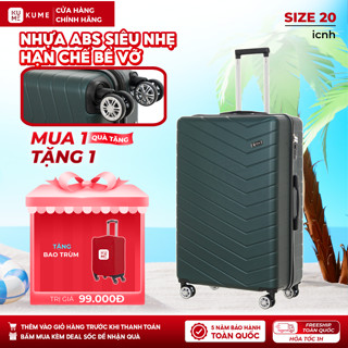 [TẶNG BAO TRÙM] Vali Du Lịch Size 20/24/28 Cao Cấp | Aber AB647 | Vali Nhựa ABS kết hợp vân sọc chống trầy xước