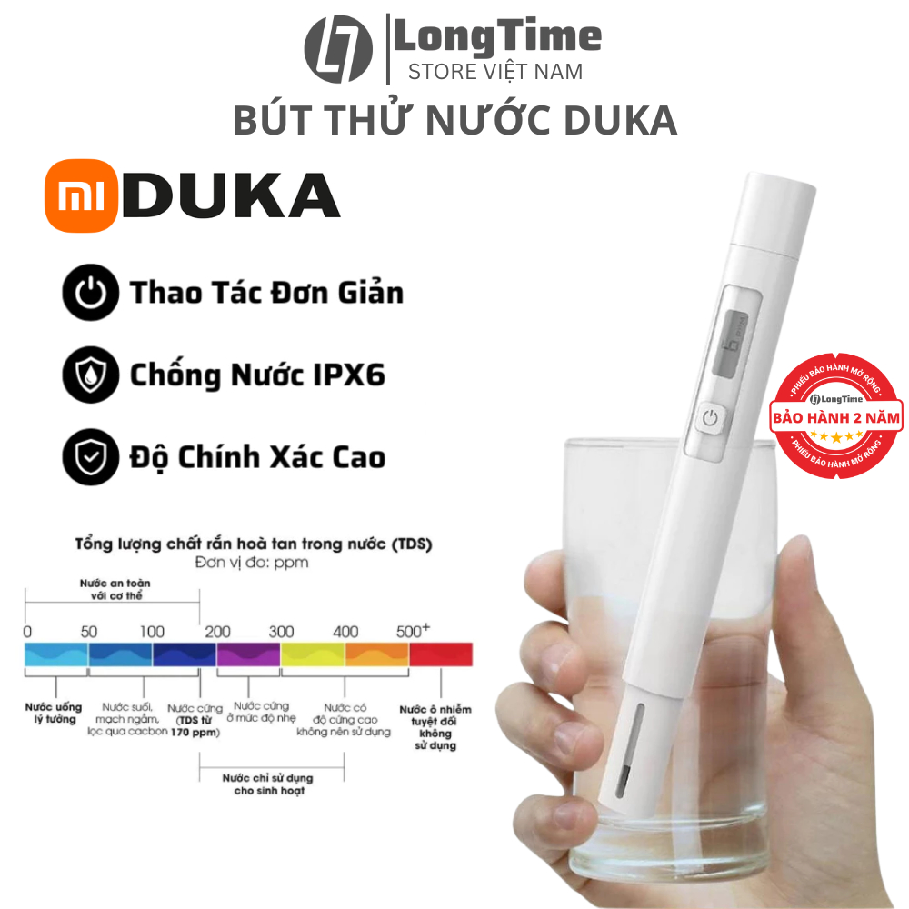 Bút Thử Nước Sạch TDS Duka Atuman - Máy Đo Nước Sạch - Đo Nồng Độ Chất Rắn Trong Nước Chính Xác