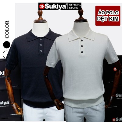 Áo POLO Len Dệt Kim SUKIYA Cao Câp Chất Cotton Thấm Hút mồ hôi  AL79