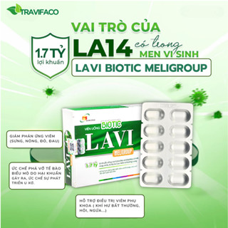  Men Vi Sinh Phụ Khoa Viên Uống Bổ Sung Lợi Khuẩn Vùng Kín Lavi Biotic 30 Viên Ngừa Viêm Nấm Ngứa 