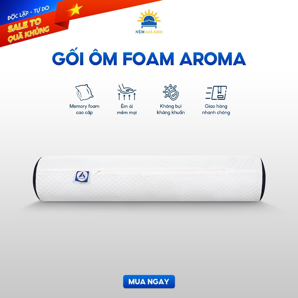 Gối Ôm Foam Aroma, Êm ái 20*100cm