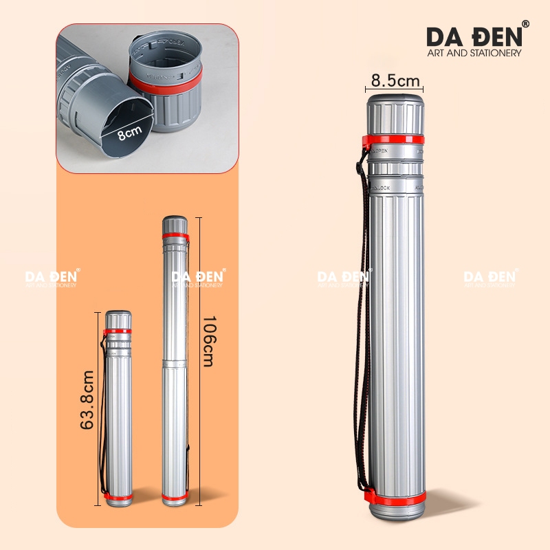 [DA ĐEN] Ống Đựng Giấy Vẽ, Đựng Tranh