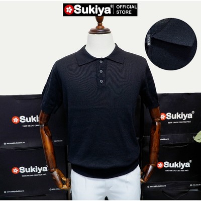 Áo Polo Nam SUKIYA Premium, Len Dệt Kim Trơn Basic AL79