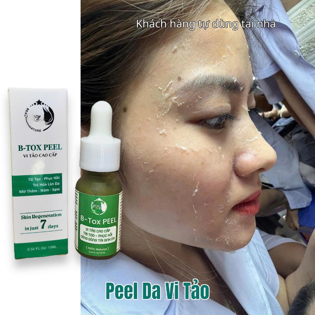   10ml  B-TOX Peel Da Mặt Vi Tảo Cao Cấp -   tẩy da chết - giảm mụn mờ nám tàn nhang - peel lột da mặt retinol yubi80   