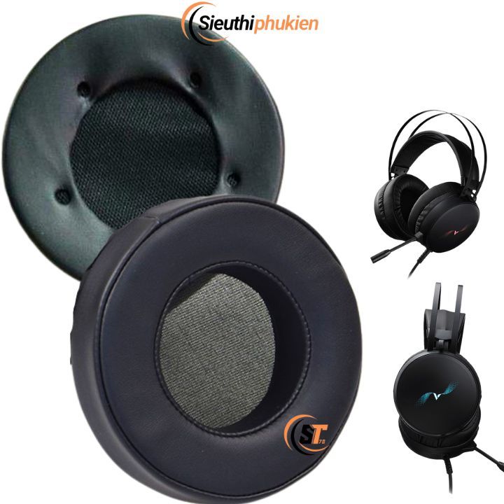 1 cặp Đệm ốp da cho tai nghe Rapoo VH310 đục lỗ sẵn, Ốp tai nghe gaming Rapoo