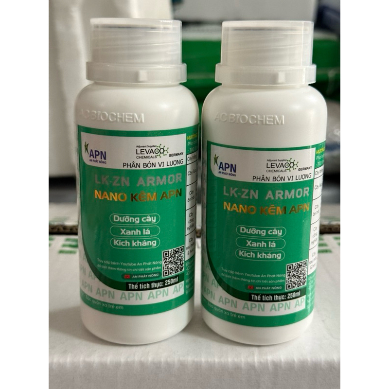 PHÂN BÓN LÁ NANO KẼM 700 AN PHÁT NÔNG CHAI 250ML DƯỠNG CÂY, XANH LÁ,..