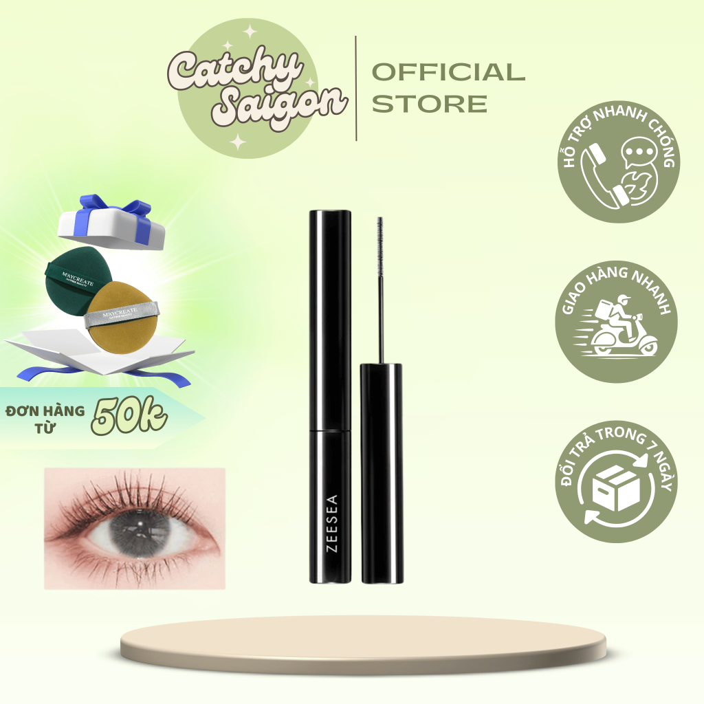 [ZEESEA] Mascara/Chuốt Mi ZEESEA Đầu Nhỏ Vỏ Đen, Chuốt Mi Dài, Mi Tơi Tự Nhiên, 4g