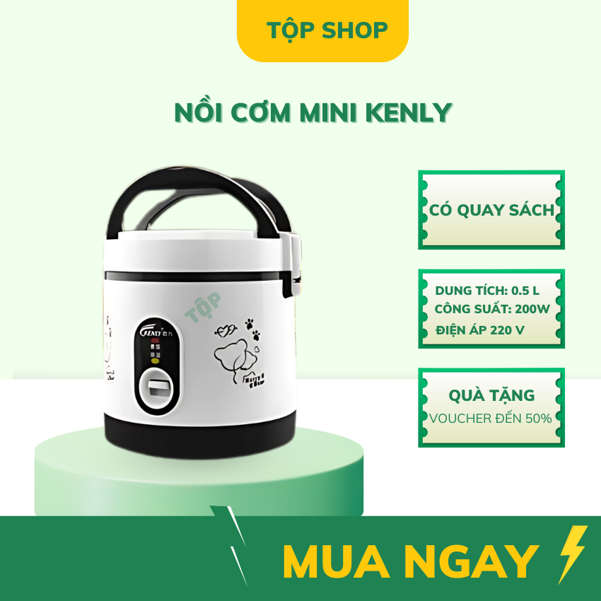 Nồi cơm mini KENLY - 9084 có quai xách