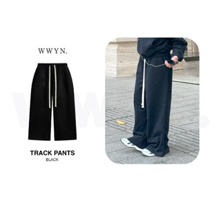 Quần nỉ suông ống rộng WWYNSTU màu đen track pants