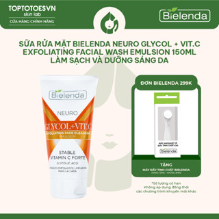 Sữa rửa mặt Bielenda Neuro Glycol + Vit.C Exfoliating Facial Wash Emulsion làm sạch và dưỡng sáng da