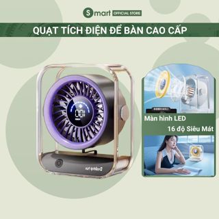 Quạt sạc mini để bàn, Quạt bàn USB ZH28 điện cao cấp Gió mạnh êm ái, pin trâu, dùng cho văn phòng & phòng ngủ Quạt nhỏ