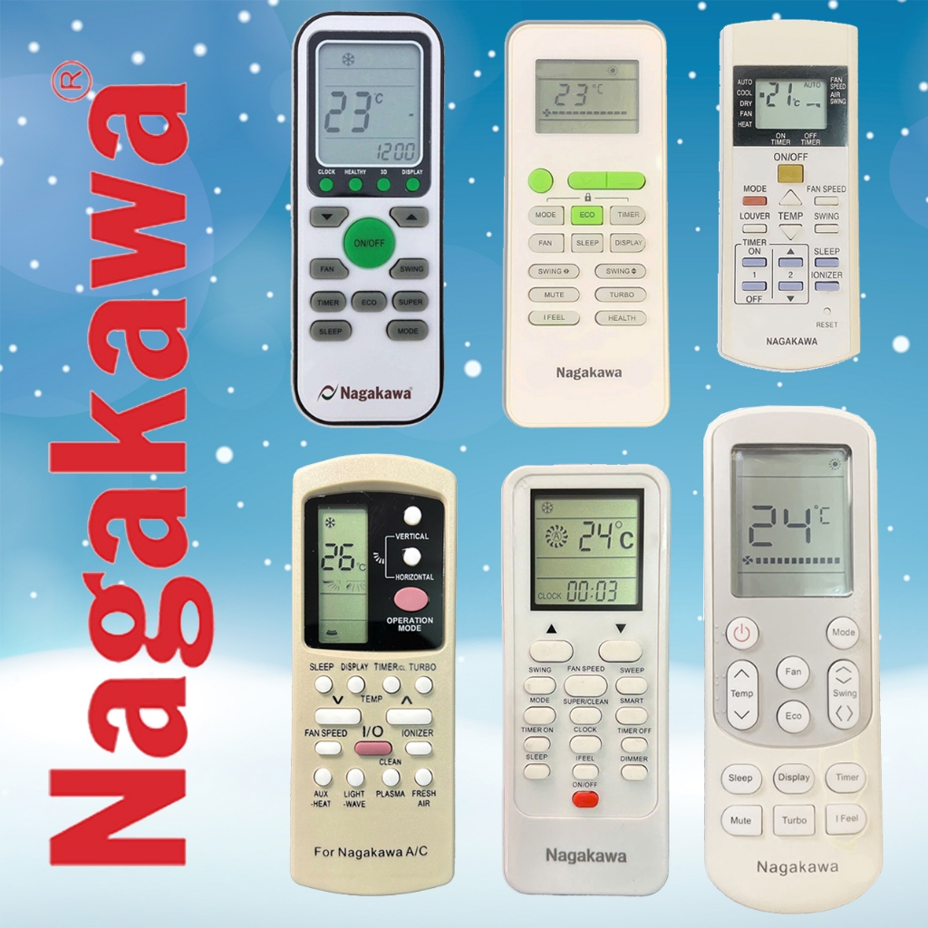Điều Khiển Remote máy lạnh điều hoà NAGAKAWA Đa năng chọn mẫu sử dụng nagakawa