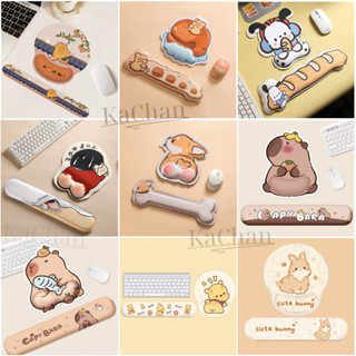 Lót Chuột Có Đệm Tay Miếng Kê Tay Bàn Phím Văn Phòng Chống Mỏi Nhiều Mẫu Mèo Capybara Husky