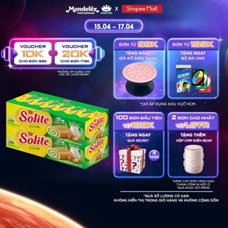 Combo 2 Hộp Bánh Bông Lan Cuộn Kem Solite Vị Lá Dứa/ Bơ Sữa/ Dâu, Hộp 2X360G