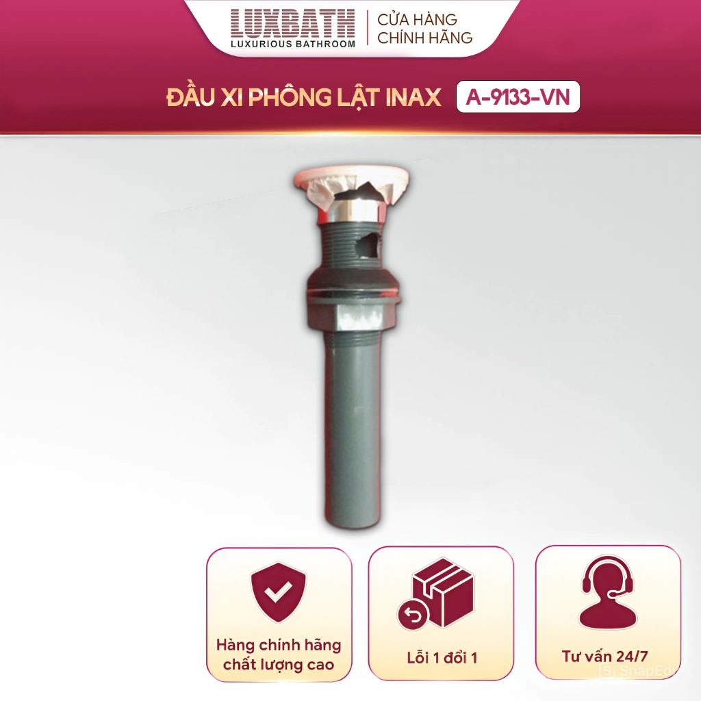 Đầu Xi Phông Lật INAX A-9133-VN – Dùng Cho Lavabo, Thoát Nước Nhanh, Chính Hãng, Lắp Đặt Dễ Dàng