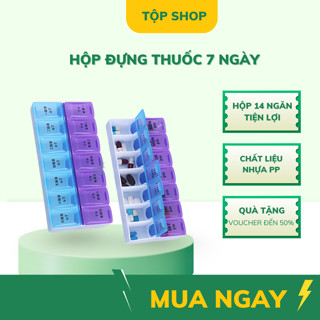 Hộp đựng thuốc cho 7 ngày chia 2 ngăn tiện lợi