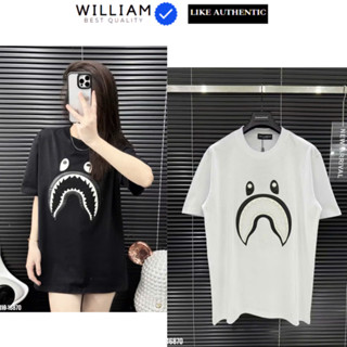 Áo Phông Cá Mập Logo Thêu Da Full Hình Chất Cotton Co Dãn 2 Chiều-Áo Thun Nam Nữ Cao Cấp Hoạt Hoạ Phong Cách Boy Phố