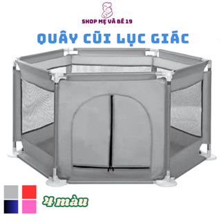 Quây bóng lục giác cho em bé + tặng 10 bóng khung inox to rộng cho 2, 3 bé cùng chơi