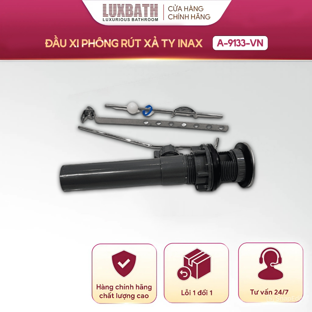 Đầu Xi Phông Rút Xả Ty INAX A-10264-VN – Chính Hãng, Dùng Cho Lavabo, Inox Bền, Chống Mùi