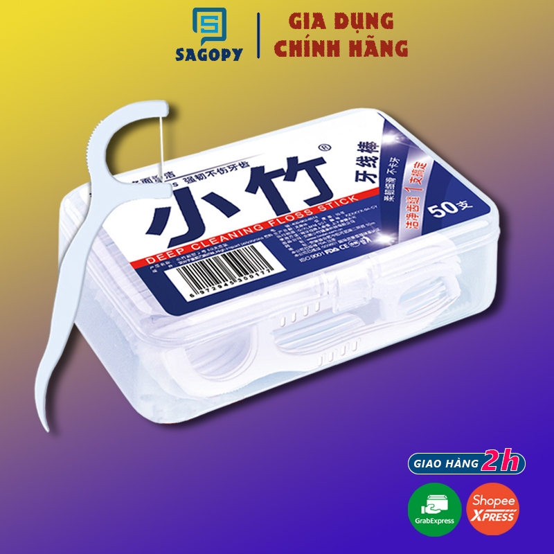  Combo 10 hộp chỉ nha khoa nhật  hộp 50 cây  tiệt trùng tăm nha khoa giúp bảo vệ riêng miệng an toàn 