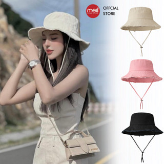 Mũ Bucket Nón Tai Bèo tua rua đi biển du lịch thời trang nữ Rách Viền Vành Cụp Thời Trang Hàn Quốc