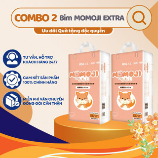 Combo 2 Bỉm Quần/Dán MOMOJI EXTRA PLUS Siêu mỏng,mềm mại,chống tràn, an toàn, siêu thấm(không quà)