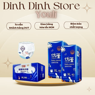 [HCM] Tã Bỉm Dán/Quần YOULI XANH Đủ Size S112/M96/M88/L84/XL80/XXL72/XXXL68