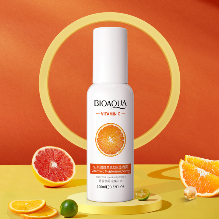 Xịt khoáng Vitamin C 100ml dưỡng ẩm Bioaqua  Moisturizing Spray