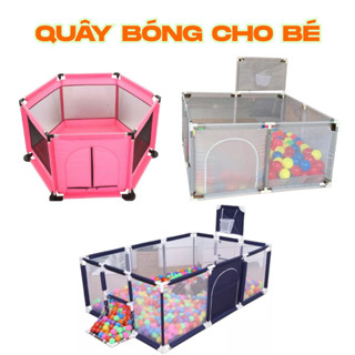 Quây Bóng cho bé đủ kích thước khung inox chắc chắc nhiều bé có thể cùng chơi tặng 10 bóng nhựa