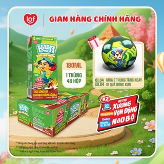 Sữa lúa mạch KUN vị socola thùng 48 hộp x 180ml