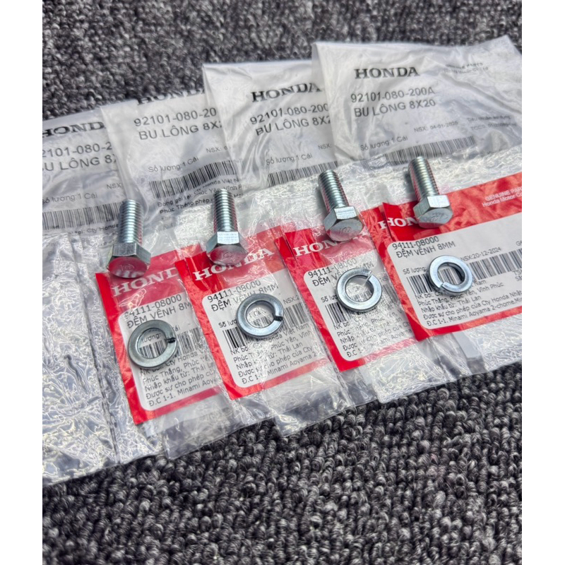 Bộ Ốc gác chân chính ( 4 ốc + 4 khoen )