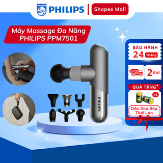 Máy Massage Cầm Tay Mini PHILIPS 7501 - 6 đầu massage chuyên dụng, lực đấm mạnh 8mm