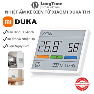 Nhiệt ẩm kế điện tử xiaomi Duka TH1 thông minh đo độ ẩm nhiệt độ hiển thị ngày giờ tháng năm màn hình LCD